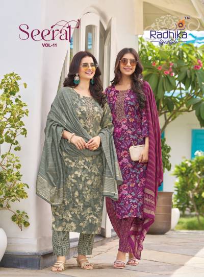 SEERAT VOL11 BY RADHIKA LIFESTYLE DESIGNER EMBROIDERY SALWAR SUIT WHOLESALER IN INDIA